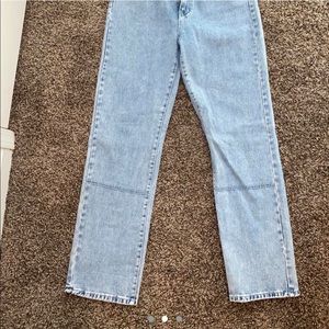 straight legged jeans